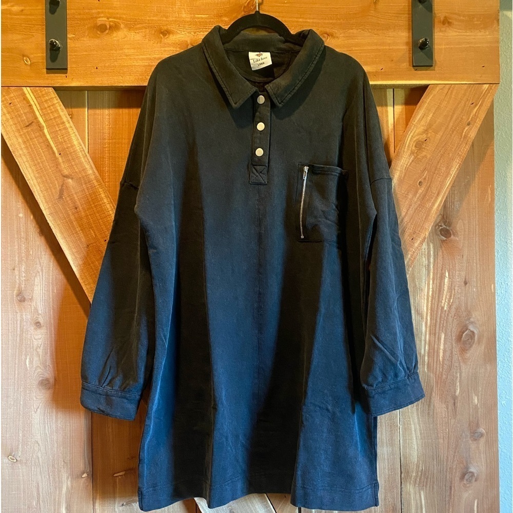 Like Love (Sew in Love) L/S Tunic with side pocket, Black, Large, NEVER WORN